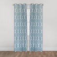 thumbnail image 1 of Mainstays Ogee Print 84" Light Filtering Drapery Grommet Window Curtains Panel, 1 of 6