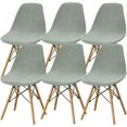 thumbnail image 1 of Shell Dining Room Chair Slipcovers Set of 2/4/6,Stretch Modern Armless Lounge Chair Slipcovers Protector for Kitchen Dining Living Room(Pine Green,6Pcs), 1 of 5
