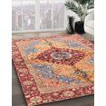 thumbnail image 2 of Ahgly Company Indoor Round Abstract Brown Persian Area Rugs, 4' Round, 2 of 6
