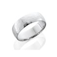 thumbnail image 2 of Men's Polished Hammered Solid Platinum Wedding Band 6mm Wide Ring, 2 of 2