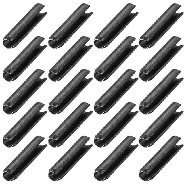 Unique Bargains 4,4 Mm x 18 Mm Cheville Goupille en Acier au Carbone Split Ressort Étagère Support Pin Fixer Matériel Noir 20 Pcs