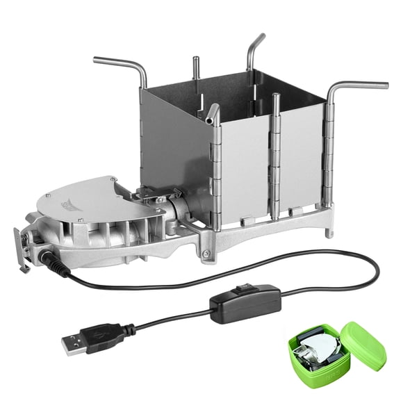 BRS Portable Palm-sized Camping Outdoor Wood-burning Charcoal BBQ Furnace Electronic Blower