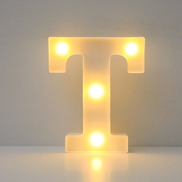 Vaidha Alphabet LED Letter Lights Light Up White Plastic Letters Standing Hanging A-M &