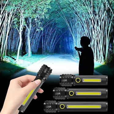 Meitianfacai Lampe de Poche Rechargeable, Lampe de Poche en Alliage d'Aluminium, Petite Lampe DEL à Longue Portée Super Lumineuse pour le Camping, l'Extérieur, Cadeaux de Noël Hommes&Femmes