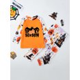 thumbnail image 3 of SUNSIOM Family Matching Halloween Pajamas, Baby Rompers/Bat Pumpkin Letter Print Sleepwear Set, 3 of 9