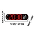 thumbnail image 3 of Chmadoxn Alarm Clock 17.3-inch Living Room Wall Clock With Multifunctional LED Electronic Clock Large Size Alarm Clock Temperature And Humidity Clock alarm clock, 3 of 5