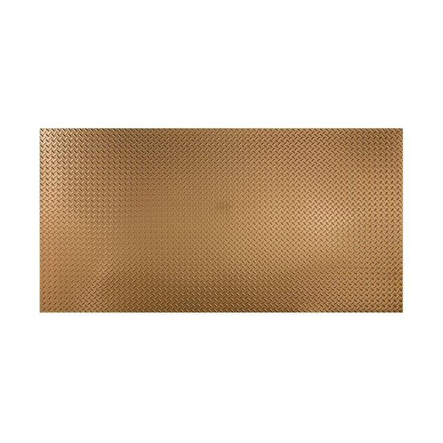 Fasade Diamond Plate Polished Copper Wall Panel 4' x 8'