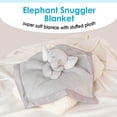 thumbnail image 4 of Kids Preferred Carter's Éléphant Peluche Toutou Câlin Doudou Couverture de Sécurité - Gris, 4 of 5