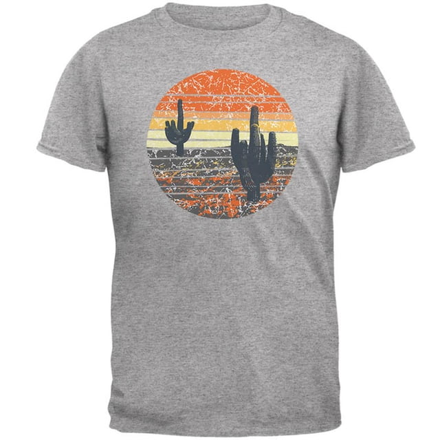 Vintage Cactus Sunset Mens T Shirt