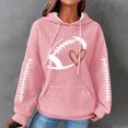 thumbnail image 2 of Rbaofujie Chandails d'Automne pour Femmes Chandails Décontractés à Manches Longues à Col Rond pour Femmes Chandails pour Dames Hauts Blouse Chandail à Capuchon Uni Rose Chandails à Capuchon pour Femmes, 2 of 4