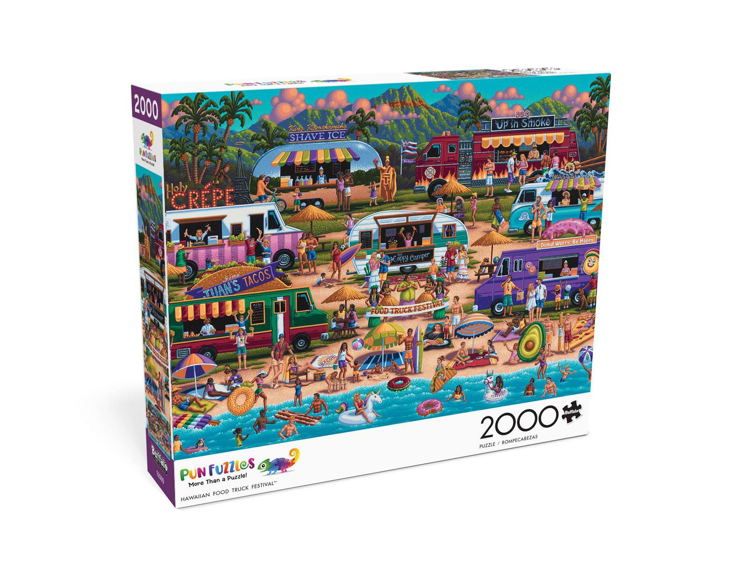 Buffalo Games - Le puzzle Pun Fuzzles - Hawaiian Food Truck Festival - en 2000 pièces