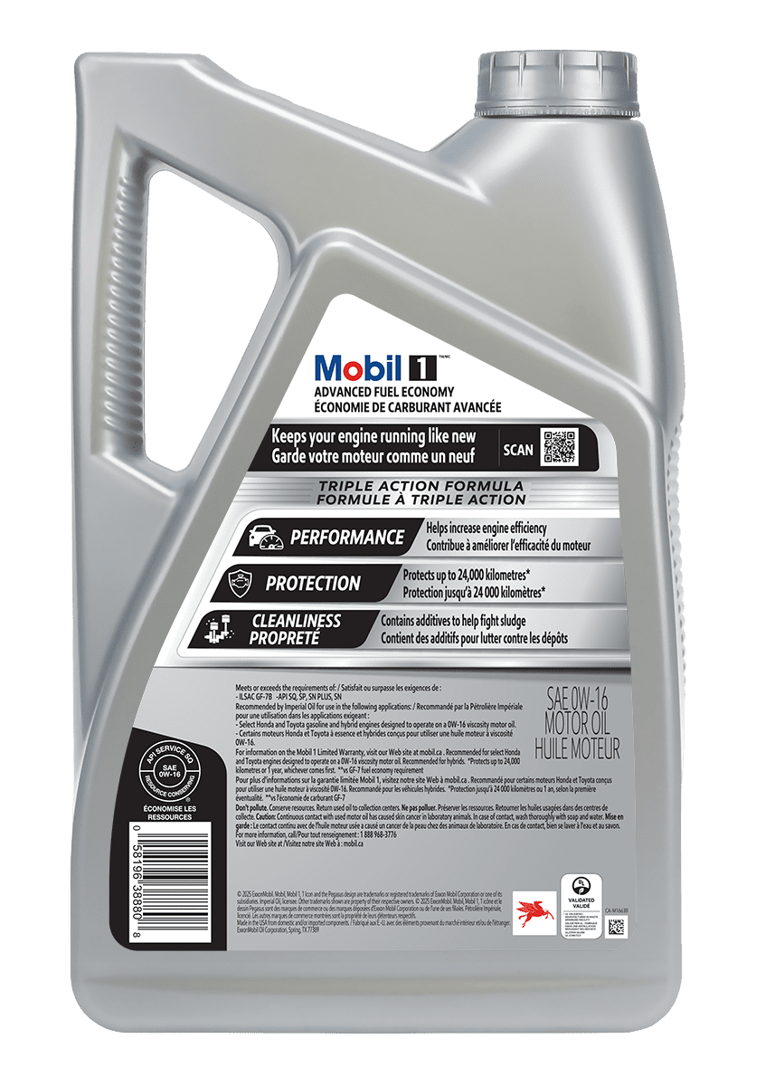 Mobil 1™ Full Synthetic Engine Oil 0W-16