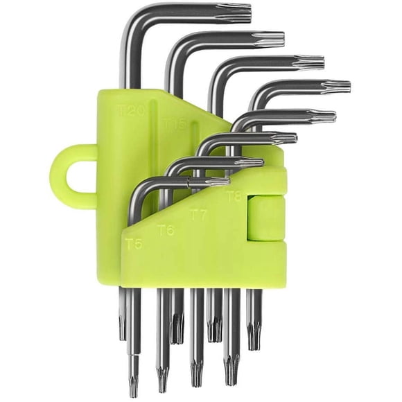 Offset Torx Wrenches, 8 Piece Torx Allen Wrench Kit, Star Screwdriver T5 T6 T7 T8 T9 T10 T15 T20, Wrench Sets Hand Tools Torx Hex Wrenches