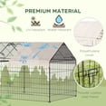 thumbnail image 4 of PawHut Outdoor Metal Kennel Enclosure for Small Animals, Beige, 4 of 10
