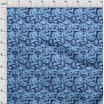 thumbnail image 4 of oneOone Cotton Poplin Twill Blue Fabric Abstract Sewing Craft Projects Fabric Prints By Yard 56 Inch Wide, 4 of 4