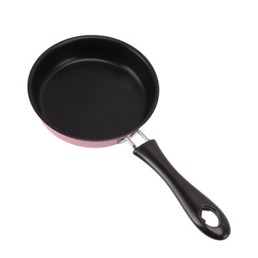 Kitchen Frying Pan, Mini Stainless Steel Prevent Stick Induction Kitchen Cooker Pot Round Breakfast Small Fry Egg Pan with Long Handle 12cm