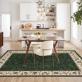 thumbnail image 4 of Garvee 8x10 Modern Bordered Area Rugs Floral Print Rug, Ultra-Soft Low Pile Non Slip Carpet Washable Stain Resistant Rug for Living Room Bedroom Home Office, Green, 4 of 8