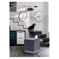 thumbnail image 2 of Meridian Furniture Jax Contemporary Velvet Ottoman/Stool in Gray, 2 of 4
