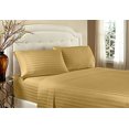 thumbnail image 2 of Home Design 1800 Series Ensembles de Draps Rayés d'Hôtel Luxueux (Grand Lit, Or), 2 of 3