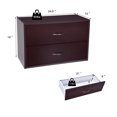 thumbnail image 2 of Costway 2 PCS 2 Tiroirs Commode Organisateur Horizontal Bois Table de Chevet, 2 of 10
