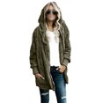 thumbnail image 2 of Innerwin Manteau à Capuche pour Femmes, Veste d'Hiver Chaude à Manches Longues, Vert Armée m, 2 of 6