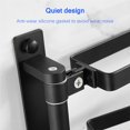 thumbnail image 4 of Durable Waterproof and Moisture-proof Black Slipper Rack Free Perforated Space Aluminum Toilet Rack Bathroom Rotating Folding Movable Towel Rack, 4 of 9