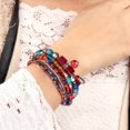 thumbnail image 4 of Riforla Bracelets Empilables Perles Dames Hommes Bracelet Extensible Multicouche Ensemble Bijoux Multicolores Bijoux Femmes g, 4 of 7
