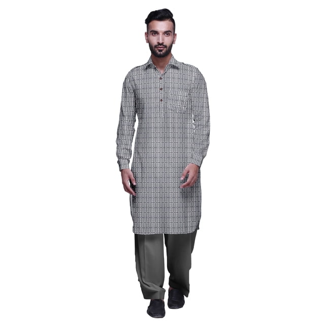 Atasi Kurta Pathani pour Hommes à Manches Longues Kurta Décontracté