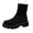 Black, variant on WEAIXIMIUNG Snow Boots Women Wide Width Fashionable Autumn Winter Women Ankle Boots Thick Heel Heel Round Toe Mesh Breathable Comfortable Solid Color On