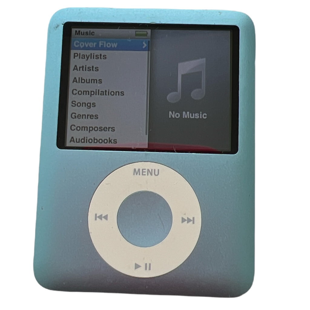 Apple iPod Nano 3rd Gen 8GB Blue, MP3 Audio/Video Player