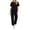 #02 Black 【Stock up on Your Favorite Colors】, variant on Women's Solid Two Piece Matching Set V Neck Lounge Set with Relaxed Fit Summer Vacation Travel Outfit Casual JASKFLY Green XL