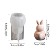 thumbnail image 4 of DIY Easter Striped Rabbit Plaster Ornaments Candle Striped Double Bunny Candle Silicone, 4 of 5