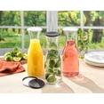 thumbnail image 2 of Hali Glass Carafe Bottle Pitcher with 6 Lids  - 36 oz - Set of 3, 2 of 8