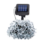 TopLLC Solar Lights Outdoor Solar Flower String Lights Outdoor 20 LED Light Christmas Decorations For Garden Fence Patio Yard Christmas Tree Home Wedding Patio Party Decoration LED Lights on Clearance