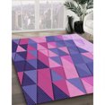 thumbnail image 3 of Ahgly Tapis Rectangulaire Lavable en Machine Intérieur Transitionnel Orchidée Foncée Violet, 6 Pieds x 9 Pieds, 3 of 7
