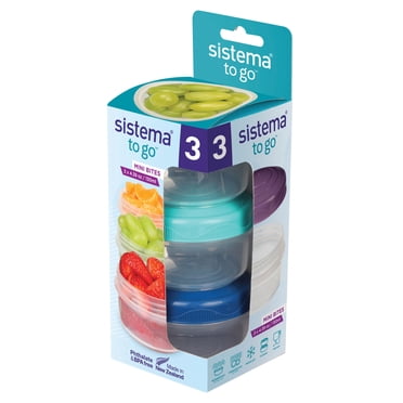 Sistema To Go Mini Bites, 130 mL, Assorted Colours, 3 Pack