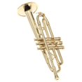 thumbnail image 1 of 1/6 Maison de Poupée Miniature Trompette en Métal Modèle d'Instrument de Musique Décoration Maison, 1 of 7