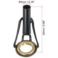 thumbnail image 2 of Unique Bargains 4.0mm Stainless Steel Fishing Rod Tip Repair Kit Pole Ring Guide Replacement, Golden 8 Pack, 2 of 5