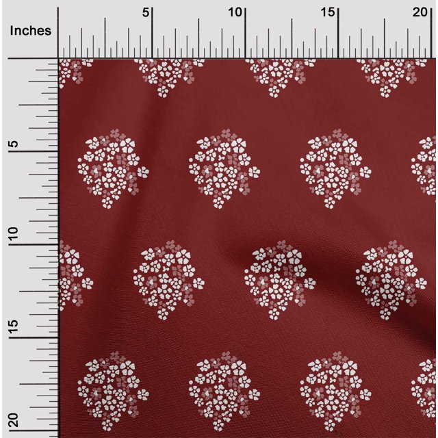 oneOone Viscose Chiffon Fabric Flower Artistic Printed Craft Fabric BTY 42 Inch Wide
