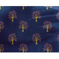 thumbnail image 4 of oneOone Georgette Viscose Fabric Floral & Flying Swan Block Print Fabric BTY 42 Inch Wide, 4 of 4