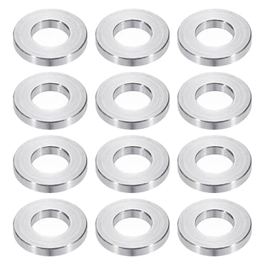 M8 Aluminum Spacers, 12 Pcs Metal Spacers Aluminum 8.2mm ID x 16mm OD x 3mm L Aluminum Spacer Screw Standoff Round for 5/16 or M8 Screw Bolts