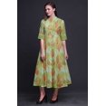 thumbnail image 4 of Bimba Robe Chemise Océan à Boutons Imprimée Col Mandarin Manches Retroussables - X-Grand, 4 of 5
