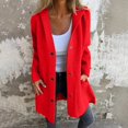 thumbnail image 4 of IMENGL Manteau trench long Décontracté à Capuche à Simple Boutonnage Automne Hiver, Rouge 4TG, Taille M-5TG, 4 of 7