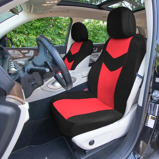 Universal Fit Car Seat Cover – Full Set of Automotive Seat Covers, Chevron Flat Cloth Car Seat Covers, Seat Protector for Cars, Trucks, SUVs and Vans, Washable Seat Cover, Car Accessories