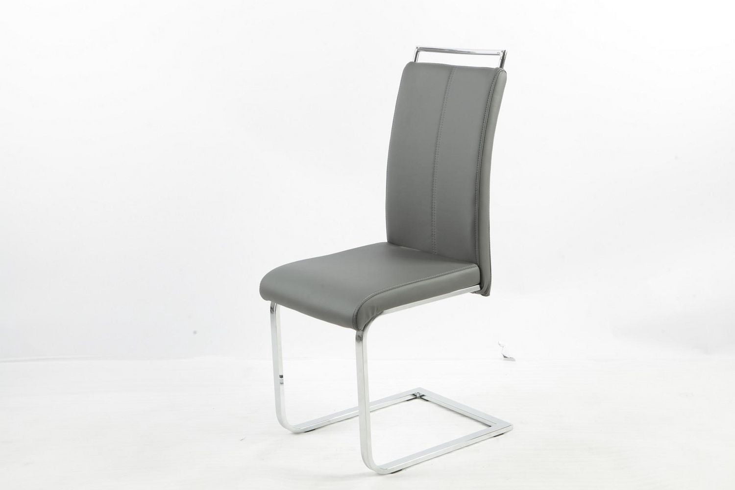 Chaises de salle à manger Aerys Max en PU gris (ensemble de 4)