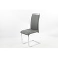 thumbnail image 1 of Chaises de salle à manger Aerys Max en PU gris (ensemble de 4), 1 of 3
