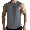 thumbnail image 2 of Cameland Débardeur à Col Rond pour Hommes, Mode Décontractée, Couleur Unie, Vêtements de Sport de Mise en Forme, 2 of 6