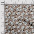 thumbnail image 2 of oneOone Tissu Jersey Viscose Marron Floral Rétro Tissu pour Robe Tissu Imprimé au Mètre 60 Pouces de Large, 2 of 5