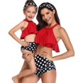 thumbnail image 2 of Girls Swimsuit High Waisted Two Pieces Bikini Set Swimwear Bathing Suits, 2 of 7