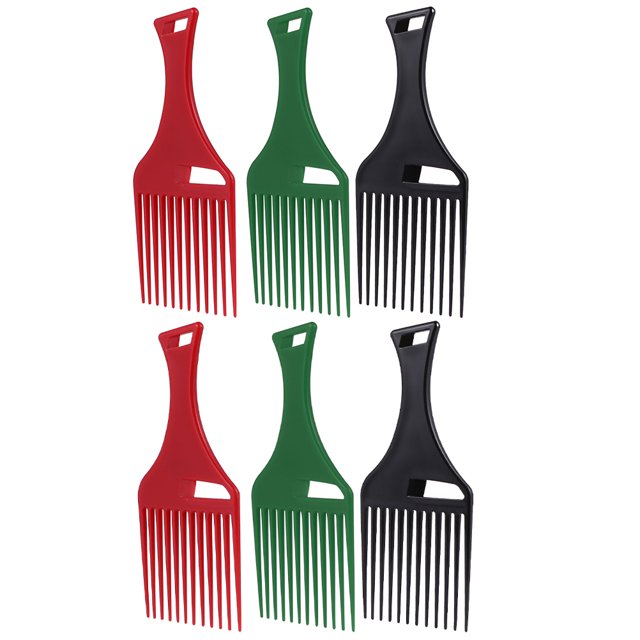 6pcs Afro Comb Hair Pick Comb Hairdressing Styling Tool for Natural Curly Hair